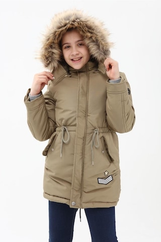 Benitto Kids Kız Çocuk Kaban 51256-Haki