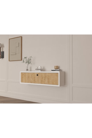 Duvar Montajlı Dresuar Safir Meşe Beyaz Safirmeşe