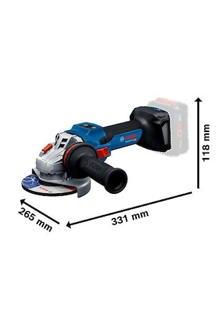 Bosch GWS 18V-15S Devir Ayarlı Solo Taşlama Makinesi