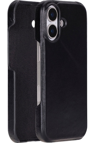 Bloomcase Ultimate Jacket Obsidian Black Apple Uyumlu iPhone 17 6.3" Hakiki Deri Kılıf Siyah