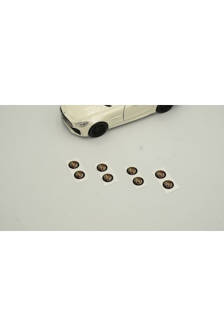 Porsche Uyumlu Logo Jant Torpido Direksiyon 9Mm Damla Sticker Logo Seti