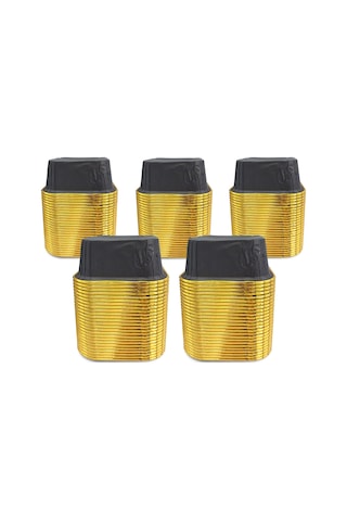 Kafem Muffin Kek Kapsülü Kare Siyah-altın 25li X 5 Paket - K37 Siyah