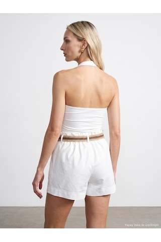 Dilvin 21268 Halter Top-ekru
