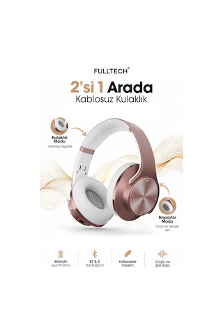 Fulltech FH-07 Bluetooth 5.3 Kulak Üstü Kulaklık