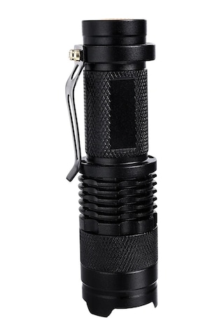 Schulzz Uv Profesyonel Zoomlu Flaş Led Mor Işık El Feneri 395 Nm Siyah