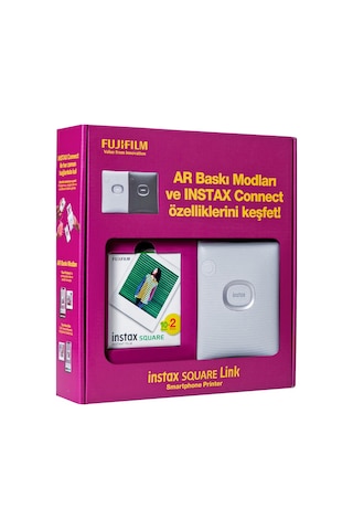 Fujifilm Instax Square Link Akıllı Telefon Yazıcısı Bundle Box Beyaz
