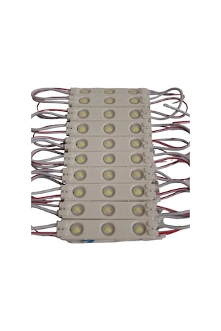 1,2 Watt 3lü Lensli Beyaz Led Modül 2835 Reklamcı Modül 10 Adet