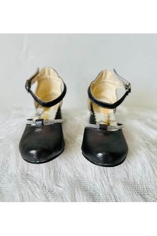 Gala Taş Detaylı Çocuk Topuklu Ayk. Siyah