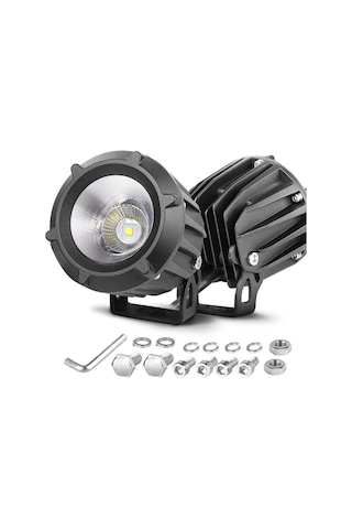 30w Yuvarlak Tek Ledli Sis Farı Off Road Çalışma Tekne Lambası