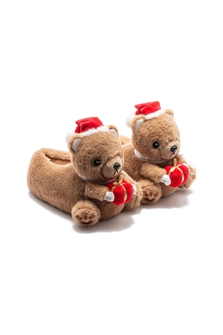 Twigy Regalo Çocuk Hayvanlı Panduf Kahverengi 30/35 CC0627A Kahverengi