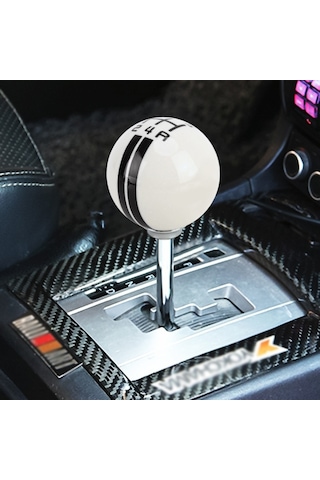 Sones Evrensel Araç Top Şekli Modifiye Reçine Değiştirici Manuel 5 Vitesli Vites Topuzu Siyah