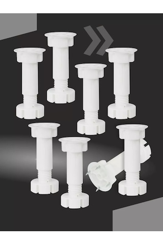 Centr Mebel'noj Furnitury Mobilya Desteği Plastik Ayarlanabilir 8 Adet 230870549 Beyaz