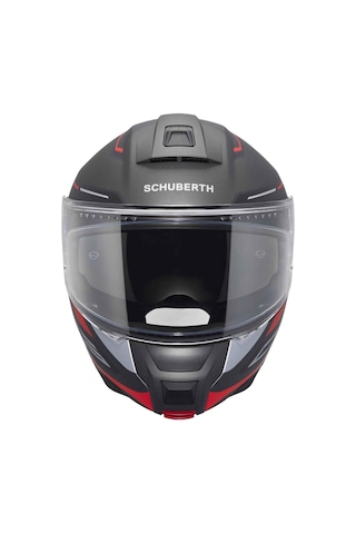 Schubert C5 Omega Antrasit Çene Açılır Motosiklet Kask Antrasit - Kırmızı