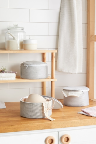 Ocean Home Textile 3'lü Gri Renk İç Çamaşırı Yıkama Filesi Set