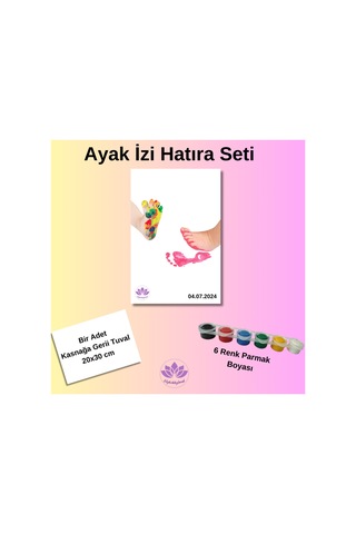 Bebek Ayak İzi Hatırası Seti Karışık - 651872862