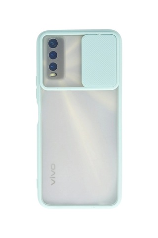 Vivo Y11s Kılıf Palm Buzlu Kamera Sürgülü Silikon - Turkuaz Düz Renkli Vivo Y11s Kılıf Palm Buzlu Kamera Sürgülü Silikon - Turkuaz Düz Renkli