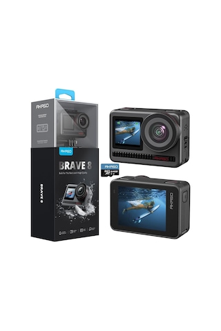 Akaso Brave 8 Aksiyon Kamerası, 4k60 Fps 48 Mp Wifi Su Altı Kamerası, Supersmooth Sabitleme, Dokunmatik Ekran, 150