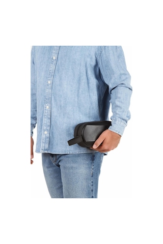 Newish Polo Erkek Siyah Deri-kabuklu Traş Kozmetik Seyahat Ve Bakım El Çantası Portföy/clutch Siyah