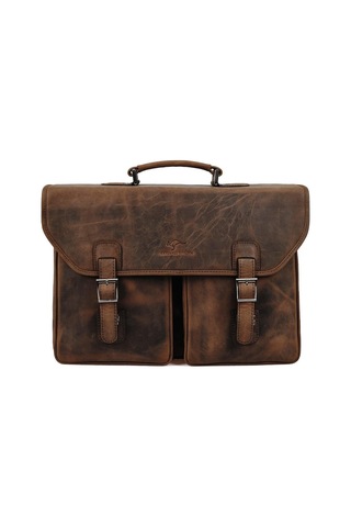 Hakiki Dana Deri Crazy Horse Koyu Camel Erkek Büyük Boy Laptop & Evrak Çantası 9928-zkc-134101 Siyah
