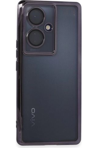 Vivo V29 Lite Kılıf Lensli Silikon - Mor