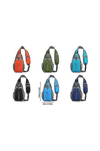 Erkek Göğüs Çantası Askılı Çanta Sırt Çantaları Naylon Çapraz Askılı Çanta Günlük Günlük Sırt Çantaları Açık Hava Omuz Sırt Çantaları Büyük Göğüs Cebi Gök Mavisi