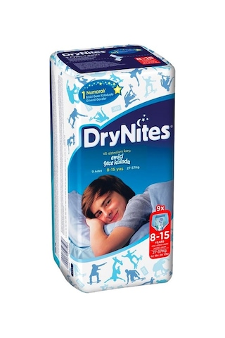 Huggies Dry Nites Erkek Emici Gece Külodu 27-57 KG 8-15 Yaş 9 Adet
