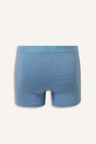 Defacto Regular Fit Desenli Beli Lastikli 3lü Boxer I3347ax26auın264 İndigo-ın264