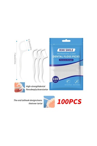 Willowhaven 4 Paket 200 Adet Rımı Smıle Pratik Diş İpi Çubuğu Yemek Sonrası Ağız Hijyeni