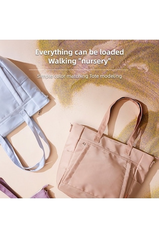 Novahub Moveevo Ma1010 20l Su Geçirmez Bebek Çantası, 9 Cep, Dahili Bölme, Alt Değiştirme Minderi, Islak Çanta & Puset Askılı Kahverengi