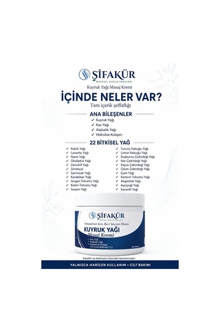 Kuyruk Yağı Kremi 350 ml Kuyruk Yağlı Masaj Kremi Kaz Yağı Alabalık Yağı Kolajenli