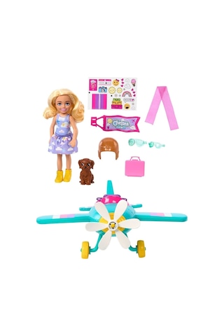 Barbie Chelsea'nın Pervaneli Mini Uçağı Oyun Seti HTK38