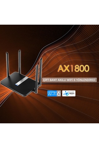 Cudy X6 5 GHz 1200 Mbps 2.4 GHz 574 Mbps 5 Gigabit Port Router