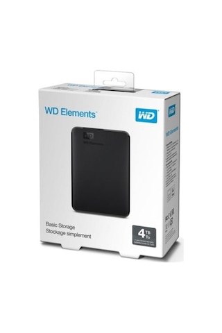 Wd Wdbu6y0040bbk-wesn, Elements, 4tb, 2.5&amp Quot , Usb3.0, Taşınabilir, Harici Hdd, Siyah Türkiye Distribütörü
