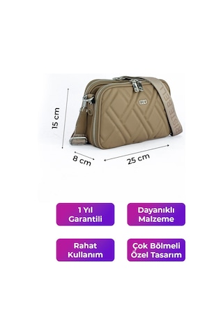 Kriste Bell Kadın Çapraz Askılı Çanta Vizon 7146 Vizon