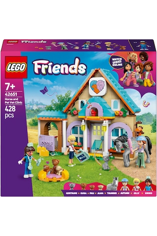 LEGO® Friends At ve Evcil Hayvan Veteriner Kliniği 42651 - 7 Yaş ve Üzeri Çocuklar için Yaratıcı Oyuncak Yapım Seti (428 Parça)