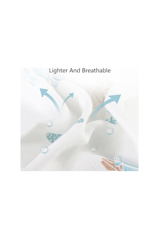 Moveevo Insular Bambu Elyaf Bebek Gazlı Bez Kundak Yumuşak Nefes Alabilir Bebek Emzirme Battaniyesi 130 110cm Beyaz
