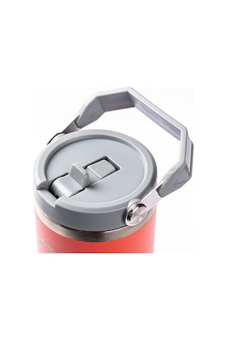 Tnt-8695835420400-gıng V200gp-020-01-pembe Paslanmaz Çelik Tutmalı Pipetli Termos Bardak 900ml