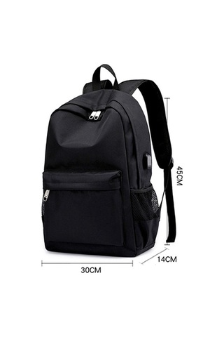 Createtech Wbp1711 Usb Siyah Sırt Seyahat Şarj Rahat Oxford Dizüstü Çantası Lc Kahverengi