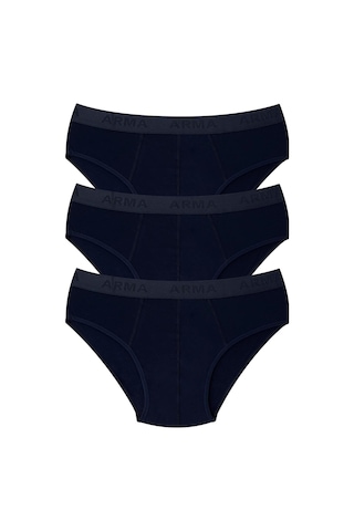Arma Yıldız Erkek Bambu Slip Külot Düz Lacivert 3'lü Paket Lacivert