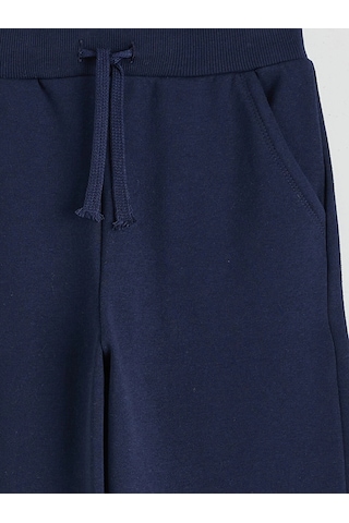LC Waikiki Lcw Kids Lacivert Beli Lastikli Kız Çocuk Eşofman Altı Dark Navy