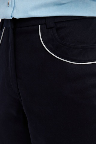 Stella Pulvis Lacivert Şerit Detaylı 5 Cepli Gabardin Pantolon Lacivert