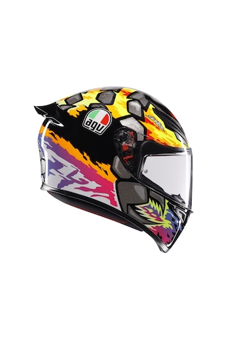 Agv K3 plk Bırdy 2.0 Gri Sarı Kırmızı Motosiklet Kaskı