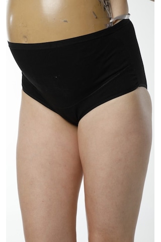 Hmd 1413 3'lü Pamuklu Yüksel Bel Hamile Lohusa Külot - Siyah Siyah