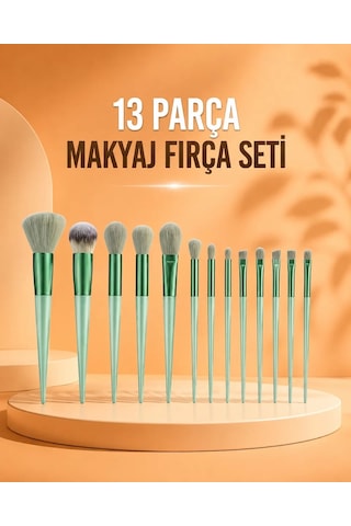 13 Parça Makyaj Fırça Seti Far Fırçası Allık Fırçası Yumuşak Uçlu 06042456