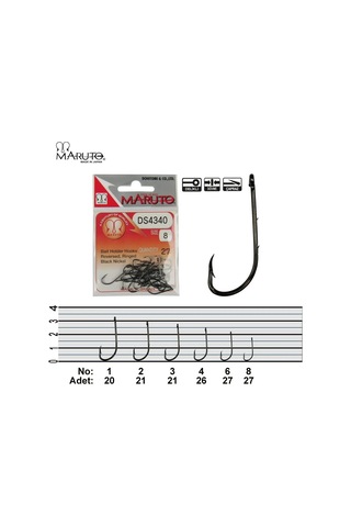 Maruto Ds4340 Reversed Ringed Olta İğnesi Black Nickel