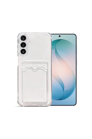 Samsung Galaxy Uyumlu S26 Plus Kapak Kamera Korumalı Kartlıklı Darbe Emici Özellikli Şeffaf Silikon Kılıf Samsung Galaxy Uyumlu S26 Plus Kapak Kamera Korumalı Kartlıklı Darbe Emici Özellikli Şeffaf Silikon Kılıf