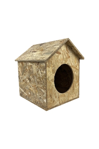 Goxawee Kedi Evi Dış Ortam Uygun Ahşap Kedi Evi Osb 40x35x30 Cm