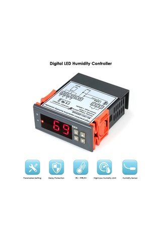 Pazly 220v 10a Dijital Nem Ölçer - Hassas %1-99 Rh, %1 Rh Hassasiyet, Kullanışlı Nem Kontrol Cihazı