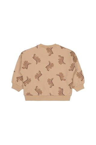 Civil Baby Benekli Dino Empirme 6-18 Ay Sweatshirt - Kahverengi Sütlü Kahve