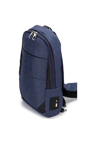 Strong Kulaklık Çıkışlı Tek Kol Göğüs Ve Sırt Çantası ,çapraz Çanta Body Bag Tk02 Lacivert